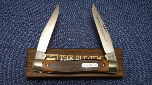 Schrade USA 77OT Old Timer Delrin Improved Muskrat Knife in Box Schrade USA 77OT Old Timer Delrin Improved Muskrat Knife in Box