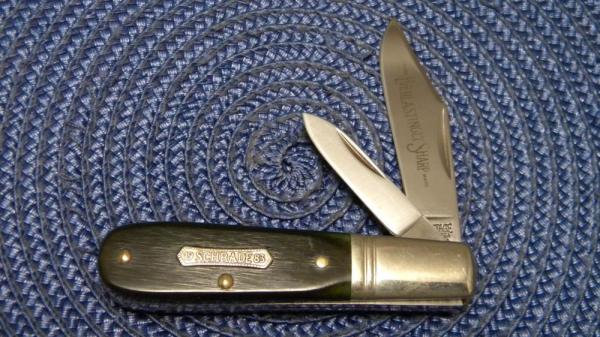 Heritage Schrade + NY USA Green Bone Everlastingly Sharp 2661 Barlow Knife c.1983 Heritage Schrade + NY USA Green Bone Everlastingly Sharp 2661 Barlow Knife c.1983