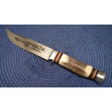 Kissing Crane Solingen Germany 715 Stag Buffalo Fixed Blade Sheath Knife