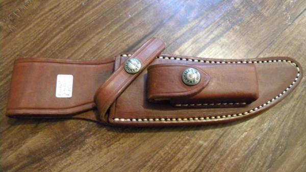 Randall Leather Sheath & Stone for Model 27 Trailblazer Fixed Blade Knife