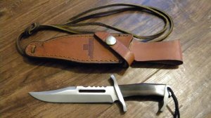 Rambo III Surgical Steel Japan Wood Mini Fixed Blade Sheath Knife