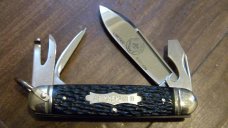 New York Knife Co. USA (Schrade) Diamond Jubilee 75th Anniversary 1910-1985 Boy Scout Knife in Box New York Knife Co. USA (Schrade) Diamond Jubilee 75th Anniversary 1910-1985 Boy Scout Knife in Box
