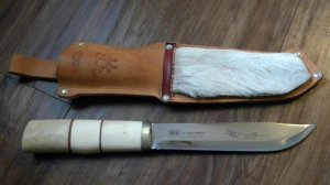 RKP Tunturi Puukko Made in Finland Stag Brusletto Fixed Blade Sheath Knife