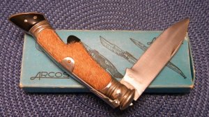 Arcos INOX Albacete (Made in Spain) Deer Foot Lockback Knife in Box