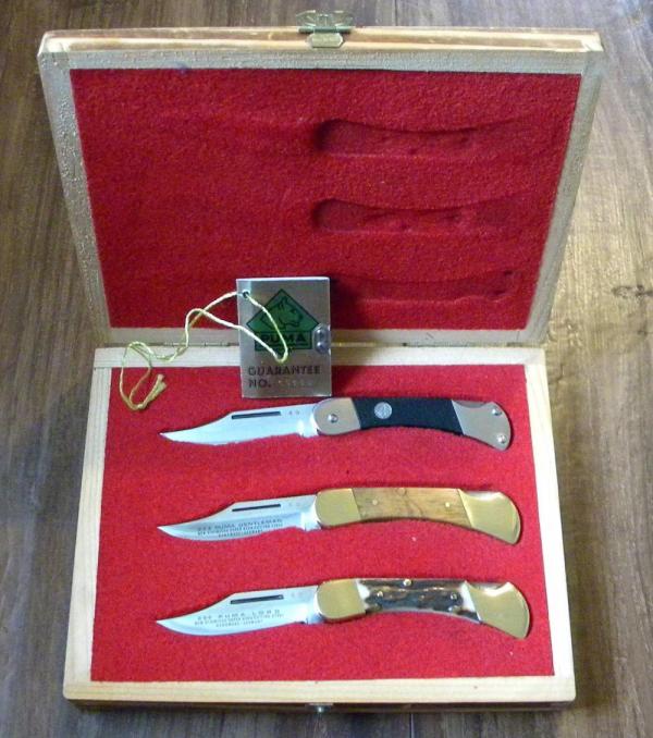 Puma Germany 255, 895 Lord and 955 Gentleman Folding Lockback Knife 3 Piece Set in Box Puma Germany 255, 895 Lord and 955 Gentleman Folding Lockback Knife 3 Piece Set in Box