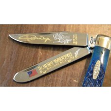Case XX USA 7 Dot (1993) Blue Bone B6254 SS John Wayne Trapper Knife in Box Case XX USA 7 Dot (1993) Blue Bone B6254 SS John Wayne Trapper Knife in Box