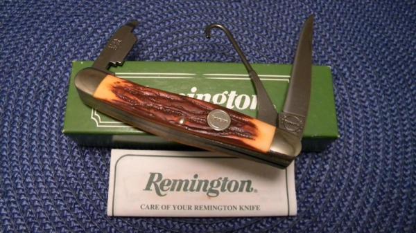 Remington USA Imitation Stag (Delrin) R-1 Choke Blade Stockman Knife in Box Remington USA Imitation Stag (Delrin) R-1 Choke Blade Stockman Knife in Box