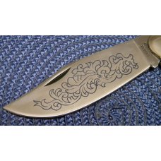 Case XX Hand Made USA 3 Dot (1977) Stag 5172 SSP Blue Scroll Clasp Knife Case XX Hand Made USA 3 Dot (1977) Stag 5172 SSP Blue Scroll Clasp Knife