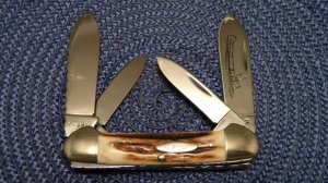 Case XX Stag Custom 4 Blade Canoe Knife by Ray Cook c.1978