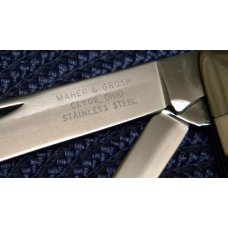 Maher & Grosh Stainless Steel (Queen) Imitation Winterbottom Bone Large Jack Knife c.1960's Maher & Grosh Stainless Steel (Queen) Imitation Winterbottom Bone Large Jack Knife c.1960's