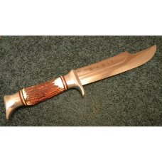 Edge Mark Solingen Germany #469 Stag Bowie Fixed Blade Sheath Knife