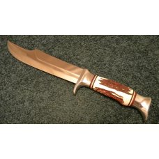 Edge Mark Solingen Germany #469 Stag Bowie Fixed Blade Sheath Knife