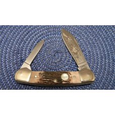 Remington USA Stag Canoe 2001 Wildlife Knife in Box Remington USA Stag Canoe 2001 Wildlife Knife in Box