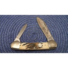 Remington USA Stag Canoe 2002 Wildlife Knife in Box Remington USA Stag Canoe 2002 Wildlife Knife in Box