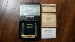 Remington USA 1997 Bone 15th Anniversary R4468 Bullet Muskrat Knife in Box
