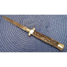 INOX 8" Stag Picklock Italian Stiletto Switchblade Knife INOX 8" Stag Picklock Italian Stiletto Switchblade Knife