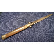 A.G.A. Campolin 13" Horn Picklock Italian Stiletto Switchblade Knife 