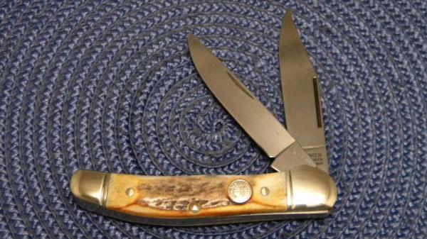 Boker Solingen Germany Tree Brand Stag Copperhead Knife Boker Solingen Germany Tree Brand Stag Copperhead Knife