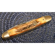 Col. Coon USA Stag Small Scout Pattern 4 Blade Camp Utility Knife Col. Coon USA Stag Small Scout Pattern 4 Blade Camp Utility Knife