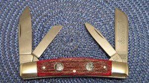 Boker Solingen Germany Tang Stamp Series 1848-2005 Red Bone Large Congress Knife