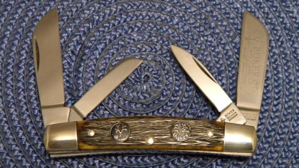 Boker Solingen Germany Tang Stamp Series 1848-2005 Bone Congress Knife