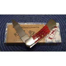 Case XX USA 2010 Pocket Worn Old Red Bone 61225L SS Lockback Knife in Box Case XX USA 2010 Pocket Worn Old Red Bone 61225L SS Lockback Knife in Box