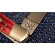 Case XX USA 2010 Pocket Worn Old Red Bone 61225L SS Lockback Knife in Box Case XX USA 2010 Pocket Worn Old Red Bone 61225L SS Lockback Knife in Box