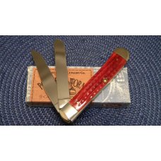 Case XX USA 2000 Pocket Worn Old Red Bone 6254 SS Trapper Knife in Box Case XX USA 2000 Pocket Worn Old Red Bone 6254 SS Trapper Knife in Box