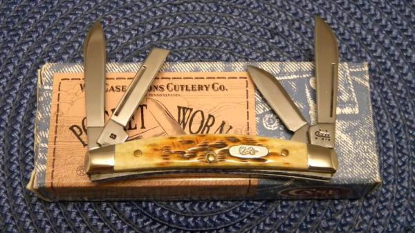 Case XX USA 2003 Pocket Worn Antique Bone 6468 SS Congress Knife in Box Case XX USA 2003 Pocket Worn Antique Bone 6468 SS Congress Knife in Box