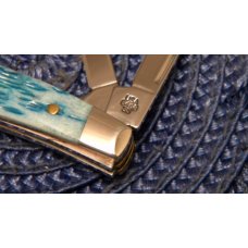 Case XX USA 2003 Pocket Worn Caribbean Blue Bone 6468 SS Congress Knife in Box Case XX USA 2003 Pocket Worn Caribbean Blue Bone 6468 SS Congress Knife in Box