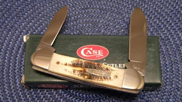 Case XX USA 2003 Bone Stag 6.52131 SS Canoe Knife in Box Case XX USA 2003 Bone Stag 6.52131 SS Canoe Knife in Box