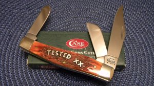 Case XX USA 2003 Midnight Bone Script Shield 6375 SS Stockman Knife in Box