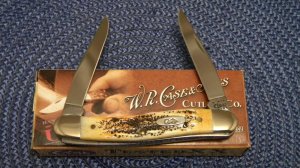 Case XX USA 2011 Bone Stag SS Mini Muskrat Knife in Box