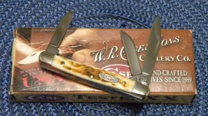 Case XX USA 2010 Amber Bone 6327 SS Stockman Knife in Box