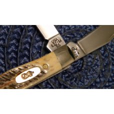 Case XX USA 2006 Bone Stag 6.52154 SS Tiny Trapper Knife in Box