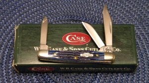 Case XX USA 2005 Blue Bone 6327 SS Stockman Knife in Box