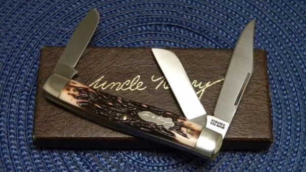 Schrade + USA 885UH Uncle Henry Staglon King Ranch Stockman Knife Schrade + USA 885UH Uncle Henry Staglon King Ranch Stockman Knife
