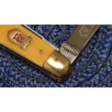 Robt Klass Solingen Germany Kissing Crane Yellow 1446 Congress Knife c.1974 Robt Klass Solingen Germany Kissing Crane Yellow 1446 Congress Knife c.1974