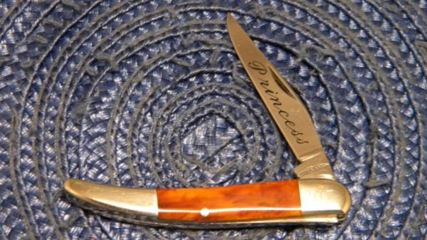 Parker Japan Celluloid Princess Miniature Toothpick Knife Parker Japan Celluloid Princess Miniature Toothpick Knife
