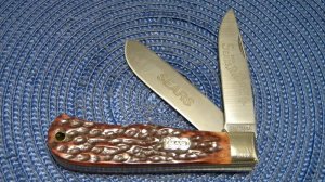 Craftsman USA (Camillus) Bone 95113 Sears 100th Anniversary 1886-1986 Jumbo Trapper Knife