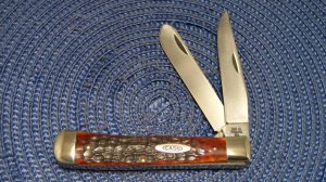 Case XX Stainless USA 1965-69 Bone 6254 SSP Tested XX Razor Edge Trapper Knife