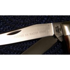 Case XX Stainless USA 1965-69 Bone 6254 SSP Tested XX Razor Edge Trapper Knife Case XX Stainless USA 1965-69 Bone 6254 SSP Tested XX Razor Edge Trapper Knife