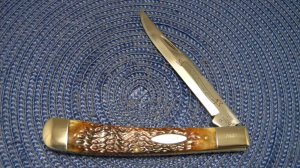Case XX SS USA 1981 Bone 6151 1st Edition Case Collectors Club Banana Trapper Knife