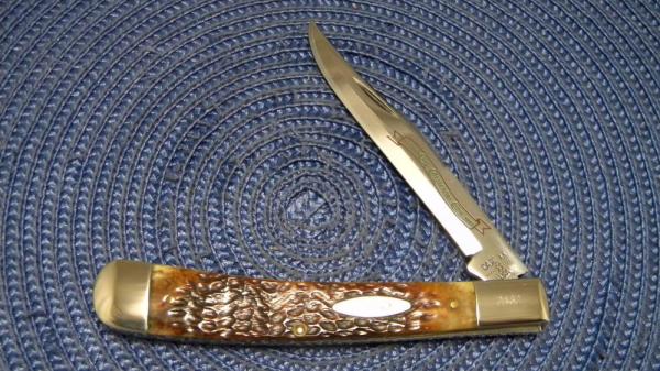 Case XX SS USA 1981 Bone 6151 1st Edition Case Collectors Club Banana Trapper Knife Case XX SS USA 1981 Bone 6151 1st Edition Case Collectors Club Banana Trapper Knife