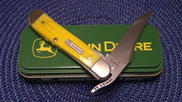 Case XX USA 2003 Yellow Bone 61953L SS John Deere Russlock Knife in Box Case XX USA 2003 Yellow Bone 61953L SS John Deere Russlock Knife in Box