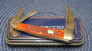 Case Bros. Cutlery USA 2003 Chestnut Bone 6355WH SS Wharncliffe Seahorse Whittler Knife in Box