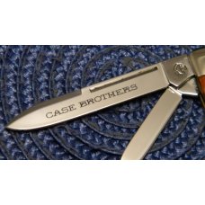 Case Bros. Cutlery USA 2003 Chestnut Bone 6215 SS Gunstock Knife in Box Case Bros. Cutlery USA 2003 Chestnut Bone 6215 SS Gunstock Knife in Box