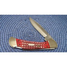 Case XX Bradford PA USA 1991 Dark Red Wood DR6104L SS Lockback Knife in Box