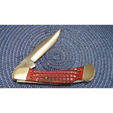 Case XX Bradford PA USA 1991 Dark Red Wood DR6104L SS Lockback Knife in Box