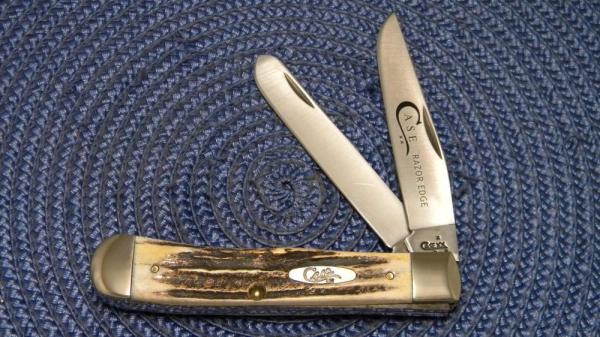 Case XX USA 2007 Stag 5254 SS Razor Edge Trapper Knife Case XX USA 2007 Stag 5254 SS Razor Edge Trapper Knife